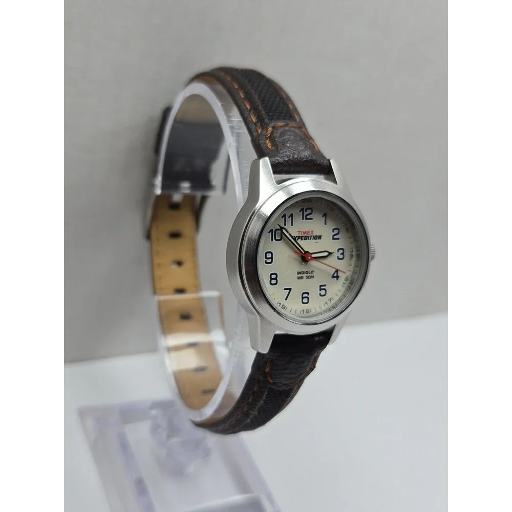 Timex Expedition Field Mini Womens 26mm Indiglo Dial 50M Watch New Battery- Read